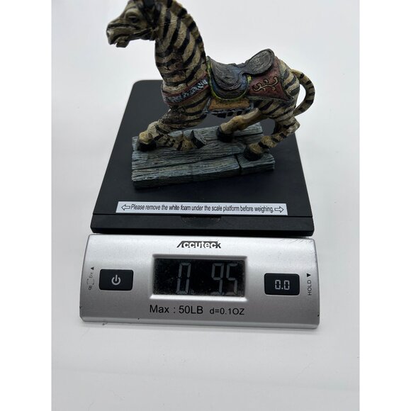 Vintage Zebra Figurine Horse Statue 5” Handcrafted Resin Home Decor Collectible - Picture 8 of 8